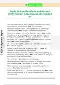 Septic license Questions and Answers  &lpar;100&percnt; Correct Answers&rpar; Already Graded  A&plus;