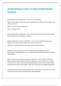 AP World Exam &lpar;Units 1-9&rpar; with verified detailed solutions