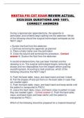 NBSTSA PSI CST EXAM REVIEW ACTUAL 2025&sol;2026 QUESTIONS AND 100&percnt; CORRECT ANSWERS