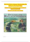 Test Bank for Intimate Relationships 9th Edition by Rowland Miller &vert; 2025&sol;2026 Latest Update