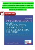 WHEELER TEST BANK FOR PSYCHOTHERAPY FOR THE ADVANCED PRACTICE PSYCHIATRIC NURSE&comma; SECOND EDITION&colon; A HOW-TO GUIDE FOR EVIDENCE- BASED PRACTICE 3rd EDITION 2025