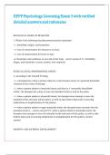EPPP Psychology Licensing Exam 5 with verified detailed answers and rationales 