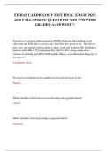 FISDAP CARDIOLOGY EMT FINAL EXAM 2025-2026 FALL-SPRING QUESTIONS AND ANSWERS GRADED A&plus;NEWEST &excl;&excl;