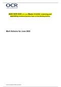 2025 OCR GCE AS Level Music H143&sol;03&colon; Listening and  appraising Combined Question Paper & Final Marking Scheme