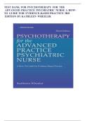 TEST BANK for Psychotherapy for the Advanced Practice Psychiatric Nurse 3rd Edition A How-To Guide for Evidence-Based Practice by Kathleen Wheeler&period; ISBN 9780826193896&period;
