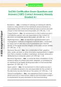 SoCRA Certification Exam Questions and  Answers &lpar;100&percnt; Correct Answers&rpar; Already  Graded A&plus;