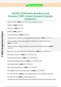 SOCRA CCRP Exam Questions and  Answers &lpar;100&percnt; Correct Answers&rpar; Already  Graded A&plus;