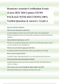Dynatrace Associate Certification Exams &lpar;Latest 2025&sol; 2026 Updates STUDY PACKAGE WITH SOLUTIONS&rpar; 100&percnt; Verified Questions & Answers &vert; Grade A