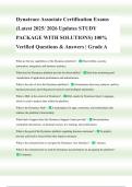Dynatrace Associate Certification Exams &lpar;Latest 2025&sol; 2026 Updates STUDY PACKAGE WITH SOLUTIONS&rpar; 100&percnt; Verified Questions & Answers &vert; Grade A