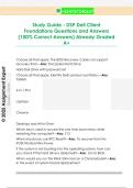Study Guide - DSP Dell Client  Foundations Questions and Answers  &lpar;100&percnt; Correct Answers&rpar; Already Graded  A&plus;