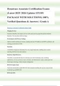 Dynatrace Associate Certification Exams &lpar;Latest 2025&sol; 2026 Updates STUDY PACKAGE WITH SOLUTIONS&rpar; 100&percnt; Verified Questions & Answers &vert; Grade A