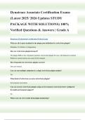 Dynatrace Associate Certification Exams &lpar;Latest 2025&sol; 2026 Updates STUDY PACKAGE WITH SOLUTIONS&rpar; 100&percnt; Verified Questions & Answers &vert; Grade A