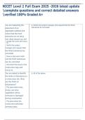 NICET Level 2 Full Exam 2025 -2026 latest update  complete questions and correct detailed answers  verified 100&percnt; Graded A&plus; 
