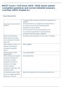 NICET Level 1 Full Exam 2025 -2026 latest update  complete questions and correct detailed answers  verified 100&percnt; Graded A&plus; 