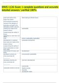 ENVS 1126 Exam 1 complete questions and accurate  detailed answers verified 100&percnt;