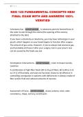 NSG 122 FUNDAMENTAL CONCEPTS HESI  FINAL EXAM WITH AND ANSWERS 100&percnt;  VERIFIED