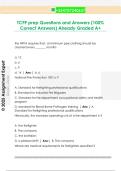 TCFP prep Questions and Answers &lpar;100&percnt;  Correct Answers&rpar; Already Graded A&plus; 