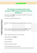 TCI Training Cornell Questions and  Answers &lpar;100&percnt; Correct Answers&rpar; Already  Graded A&plus; 