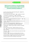 TEAS Human Anatomy and Physiology  Questions and Answers &lpar;100&percnt; Correct  Answers&rpar; Already Graded A&plus; 