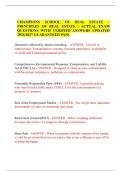 CHAMPIONS SCHOOL OF REAL ESTATE &ndash; PRINCIPLES OF REAL ESTATE &vert; ACTUAL EXAM QUESTIONS WITH VERIFIED ANSWERS&comma; CHAMPIONS SCHOOL OF REAL ESTATE SALESPERSON EXAM & TEXAS PRINCIPLES 1 EXAM - CHAMPIONS SCHOOL OF REAL ESTATE WELL RESEARCHED 2026-2027 GRADED A&plus;&period;