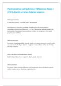 Psychometrics and Individual Differences Exam 1 &lpar;CH 1-4&rpar; with accurate detailed answers