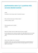 psychometrics exam 2 pt 1 questions with accurate detailed answers 