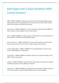 Bob Hogue Unit 3 Exam Questions With Correct Answers&period;