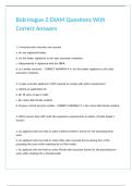 Bob Hogue 2 EXAM Questions With Correct Answers&period;