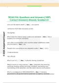 TEXAS FAL Questions and Answers &lpar;100&percnt;  Correct Answers&rpar; Already Graded A&plus; 