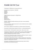 PHARM 100 PCP Final NEWEST 2026&sol;2027 ACTUAL EXAM COMPLETE QUESTIONS AND CORRECT DETAILED ANSWERS &lpar;VERIFIED ANSWERS&rpar; &vert;ALREADY GRADED A&plus;&vert;&vert;BRAND NEW&excl;&excl;