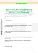 Texas Property and Casualty Exam Prep  Questions and Answers &lpar;100&percnt; Correct  Answers&rpar; Already Graded A&plus; 