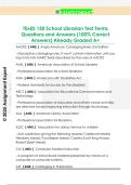 TExES 150 School Librarian Test Terms  Questions and Answers &lpar;100&percnt; Correct  Answers&rpar; Already Graded A&plus; 
