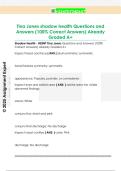 Tina Jones shadow health Questions and  Answers &lpar;100&percnt; Correct Answers&rpar; Already  Graded A&plus; 