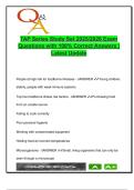 TAP Series Study Set 2025 &vert; 100&percnt; Correct Q&A &vert; HACCP&comma; Allergens&comma; Pathogens&comma; Temps &ndash; Food Safety Exam Guide &vert; ServSafe & OSHA Certified