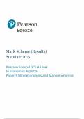  2025 Pearson Edexcel A LEVEL Economics A PAPER 3 MARK SCHEME &lpar;9EC0&sol;03