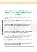TN Business and Law Exam Questions and  Answers &lpar;100&percnt; Correct Answers&rpar; Already  Graded A&plus;