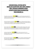 CONVENTIONAL SYSTEM SEPTIC INSTALLER&vert;QUESTIONS AND 100&percnt; CORRECT WELL DETAILED ANSWERS&vert;LATEST UPDATE&excl;&excl;&excl;2025&sol;2026&vert;GUARANTEED PASS&vert;GRADED A&plus;