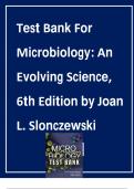 Test Bank For Microbiology&colon; An Evolving Science&comma; 6th Edition by Joan L&period; Slonczewski&period;&vert;All chapters covered&comma; 100 &percnt; PASS&excl;