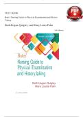 TEST BANK Bates' Nursing Guide to Physical Examination and History Taking Beth Hogan-Quigley&comma; and Mary Louis Palm 3rd Edition