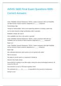 AVMG 3600 Final Exam Questions With Correct Answers&period;