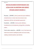 HESI RN Advanced Pathophysiology 2024 Exam&colon; 160 Q&A &lpar;Graded A&plus;&rpar;