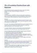 ITIL 4 Foundation Practice Exam with Rationale &vert;Questions with correct Answers &lpar;A&plus; GRADED 100&percnt; VERIFIED&rpar;&vert; 2025&sol;2026