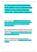 PCT TEST DAVITA &lpar;STUDYGUIDE&rpar; EXAM WITH CORRECT ACTUAL QUESTIONS AND CORRECTLY WELL DEFINED ANSWERS LATEST 2025 - 2026 ALREADY GRADED A&plus;
