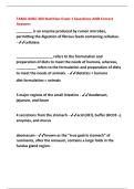 TAMU ANSC 303 Nutrition Exam 1 Questions AND Correct Answers 