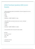 CP212 Final Exam Questions With Correct Answers&period;