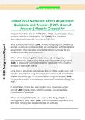 United 2023 Medicare Basics Assessment  Questions and Answers &lpar;100&percnt; Correct  Answers&rpar; Already Graded A&plus;