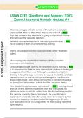 USAW CERT&period; Questions and Answers &lpar;100&percnt;  Correct Answers&rpar; Already Graded A&plus;