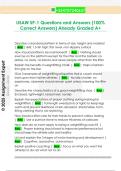 USAW SP-1 Questions and Answers &lpar;100&percnt;  Correct Answers&rpar; Already Graded A&plus;