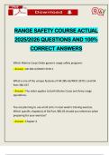 RANGE SAFETY COURSE ACTUAL 2025&sol;2026 QUESTIONS AND 100&percnt; CORRECT ANSWERS
