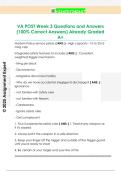 VA POST Week 3 Questions and Answers  &lpar;100&percnt; Correct Answers&rpar; Already Graded  A&plus;